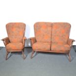 Ercol, a two-piece 'Evergreen' lounge suite
