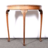 Walnut hall table,