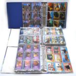 Star Wars trading cards, three ring-binders including various sets by Topps etc