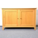 Contemporary light oak side cabinet,