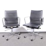 Pair of Eames style office chairs, late 20th/ early 21st century