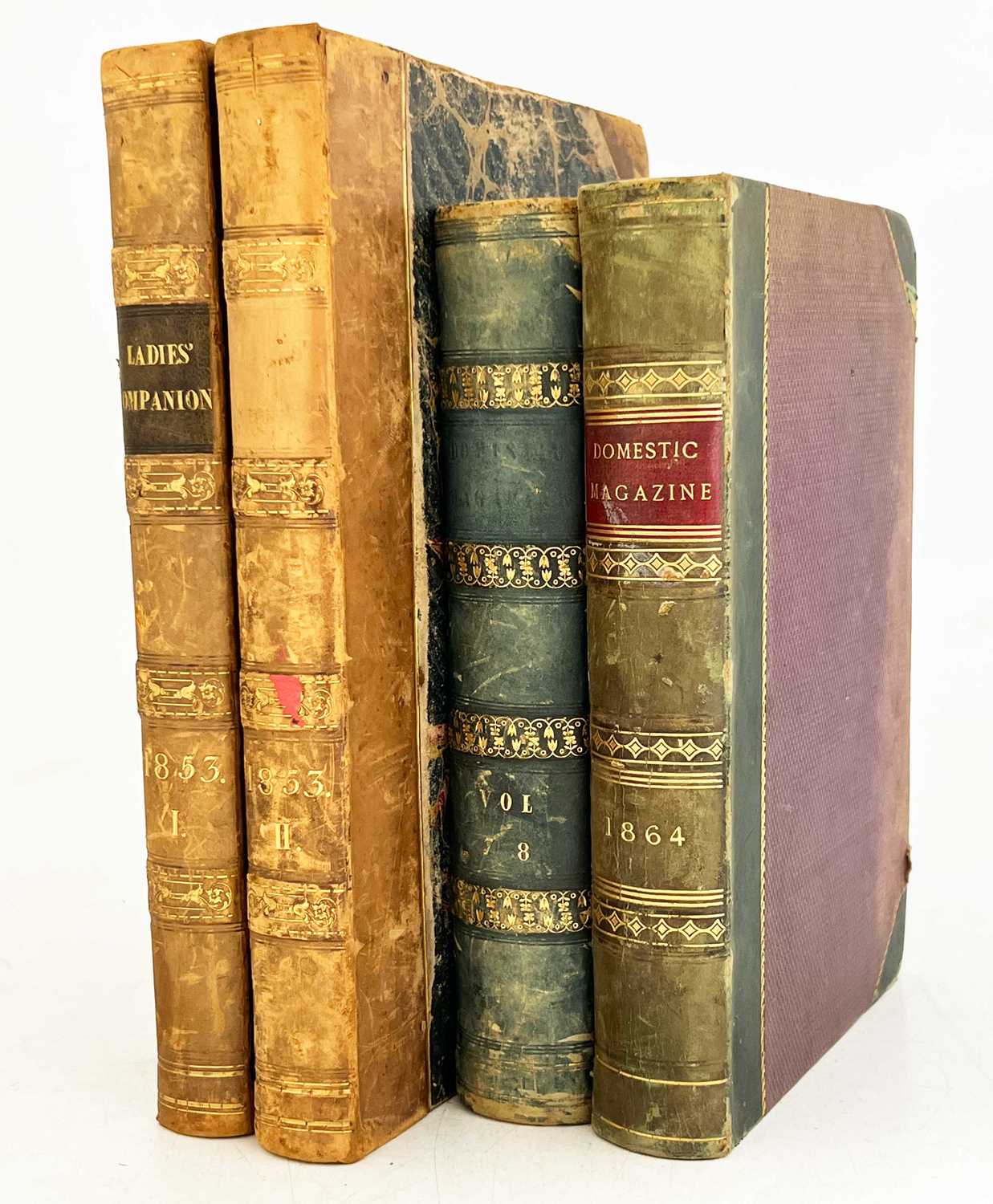 The Lady's Companion, monthly editions for 1853, bound as two, and The Domestic Magazine