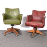 Two vintage office chairs,