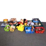 Toys and games, including Mickey Mouse cassette player,