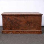 Victorian elm blanket box,