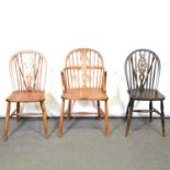 Matched set of five kitchen chairs