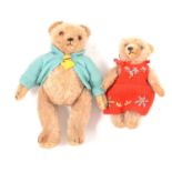 Two Hermann type teddy bears, c1930s, both with jointed limbs