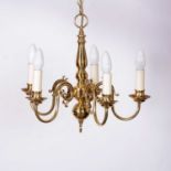 Dutch style bass five light chandelier,