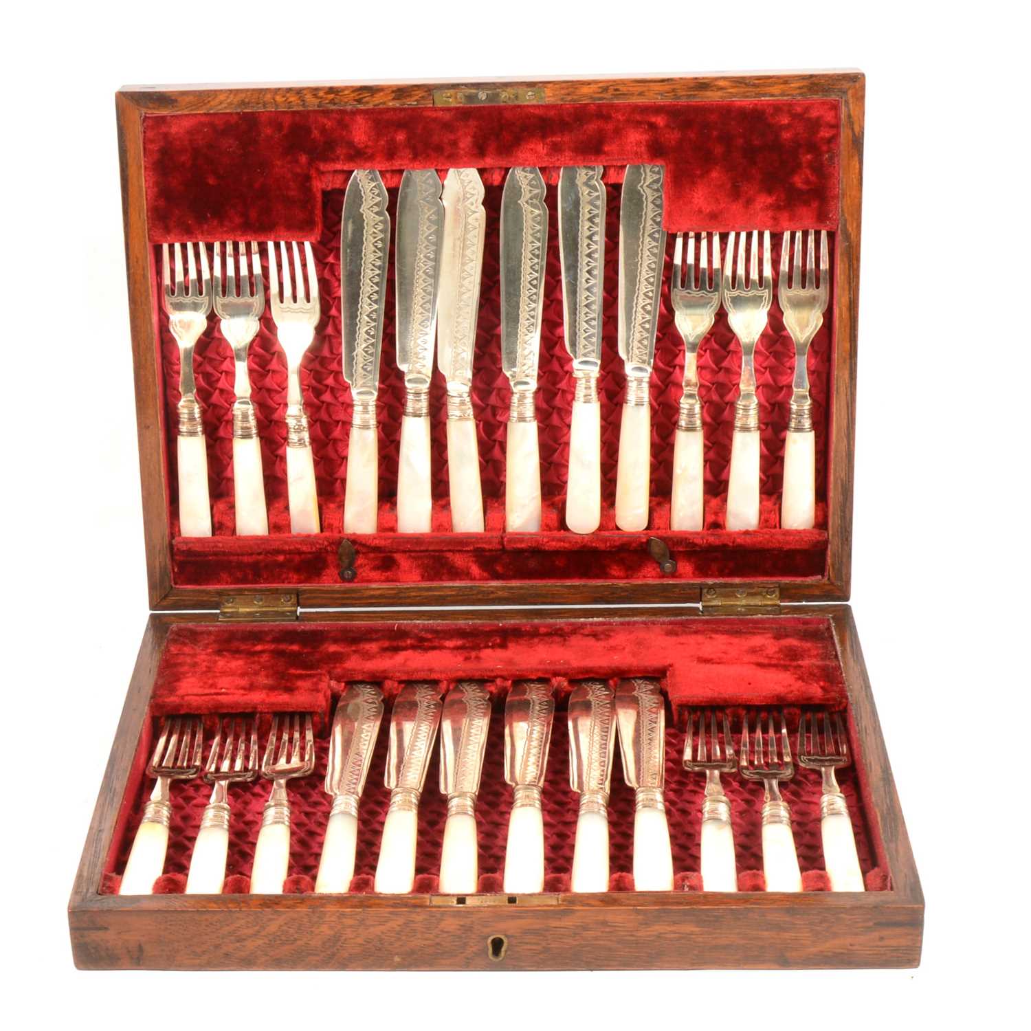 Canteen of Viner's Ltd silver-plated cutlery, and two sets of fish eaters. - Image 2 of 3