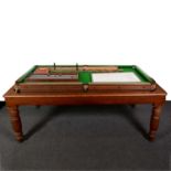 Oak snooker dining table, by George Edwards, London,