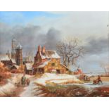 James Voss, four original oil paintings