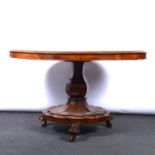 Victorian mahogany circular tilt-top dining table