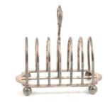 Silver toast rack, James Dixon & Sons Ltd, Sheffield 1898.