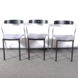Pascal Mourgue, six 'Rio' design stacking chairs