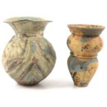 Two contemporary ceramic vessels, circa 1980