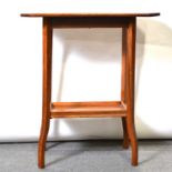 Edwardian stained walnut occasional table,