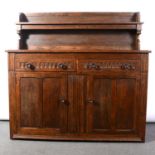 Victorian style oak chiffonier,