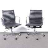 Pair of Eames style office chairs, late 20th/ early 21st century