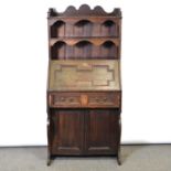 Oak bureau bookcase