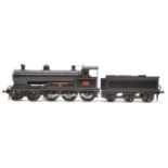 James Stanley Beeson Fine Scale O gauge locomotive and tender, LNWR 4-6-0 136 'Minerva'