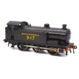 Bassett-Lowke O gauge model railway electric tank locomotive, Southern 0-6-0, no.947