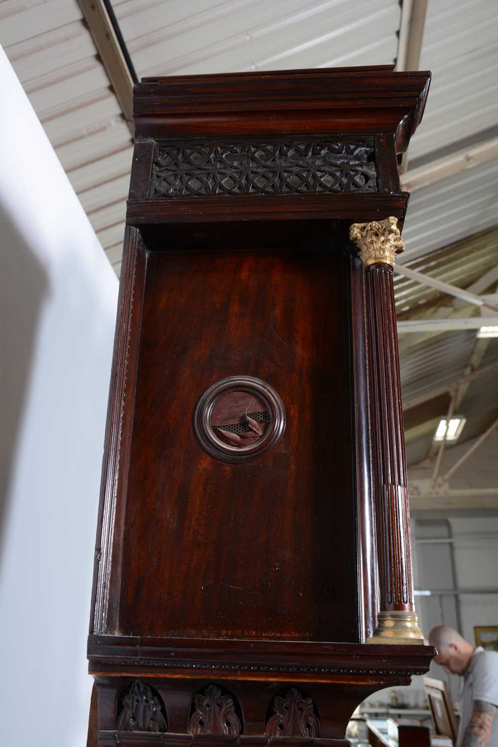 George III mahogany musical longcase clock, Isaac Sharratt, Burslem, - Image 3 of 11