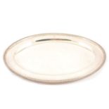A George III oval silver meat plate, Andrew Fogelberg & Stephen Gilbert