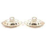 A pair of Victorian silver entree dishes, Martin Hall & Co