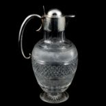 Silver mounted claret jug,
