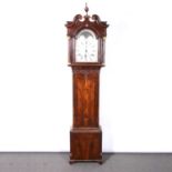 George III mahogany musical longcase clock, Isaac Sharratt, Burslem,