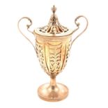A George III style silver sugar urn, Williams (Birmingham) Ltd