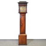 Oak and elm longcase clock,