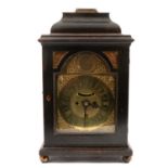 A George III ebony and ebonised bracket clock