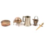 A quantity of decorative brass and metalware.