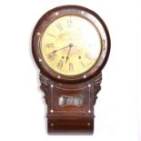 An American Ansonia wall clock with novelty advertising dial.
