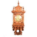 Reproduction oak wall clock,