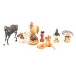 Ten Beswick animal figurines.