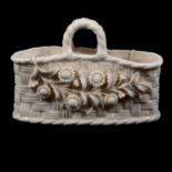 Belleek Irish porcelain basket, 2nd period
