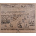 Monochrome print, A prospect of the towne and harbour of Harwich,