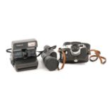 Vintage cameras and accessories, including Zorki 4 and 4K 35mm cameras