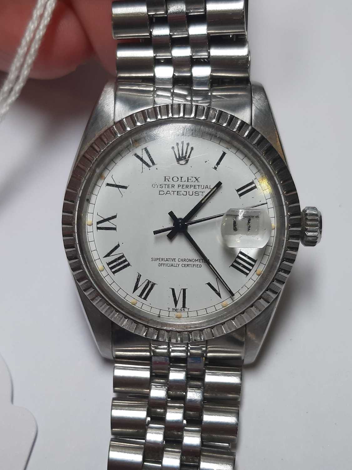 Rolex - a gentleman's Oyster Perpetual Datejust. - Bild 6 aus 6