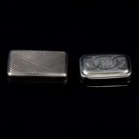 A Scottish silver vinaigrette and one other.