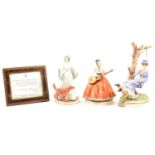 Three Royal Worcester china figurines