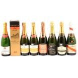 Eight assorted bottled of sparkling wines
