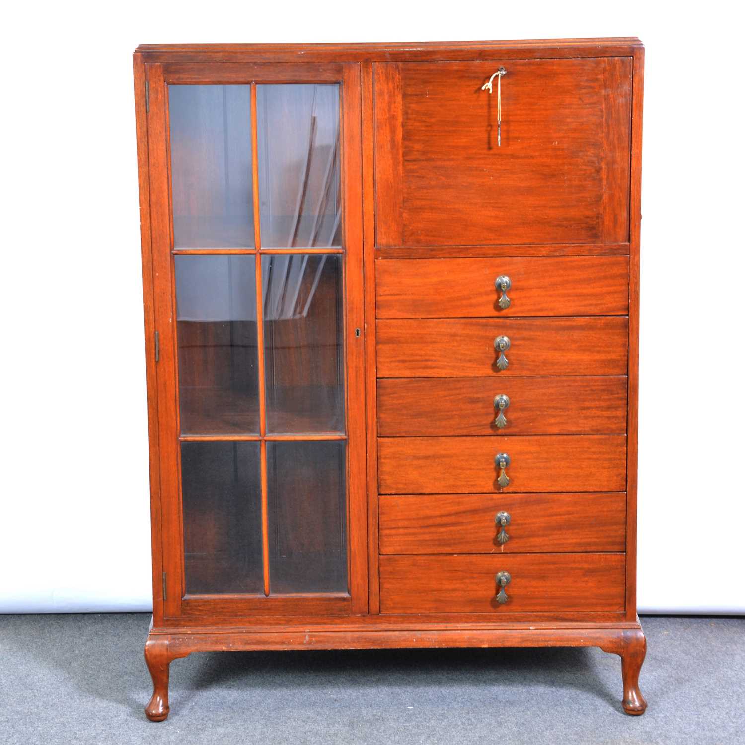 Mahogany music cabinet,