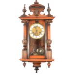 Walnut veneer and beech Vienna-type wallclock, Winterhalter & Hofmeier