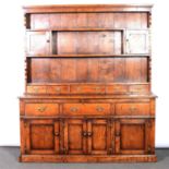 George III style oak dresser,
