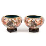Pair of Chinese cloisonne bowls