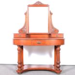 Victorian mahogany box front dressing table,