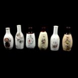 Six Japanese military sake bottles.